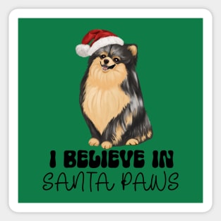 Christmas Pomeranian Dog Santa Sticker